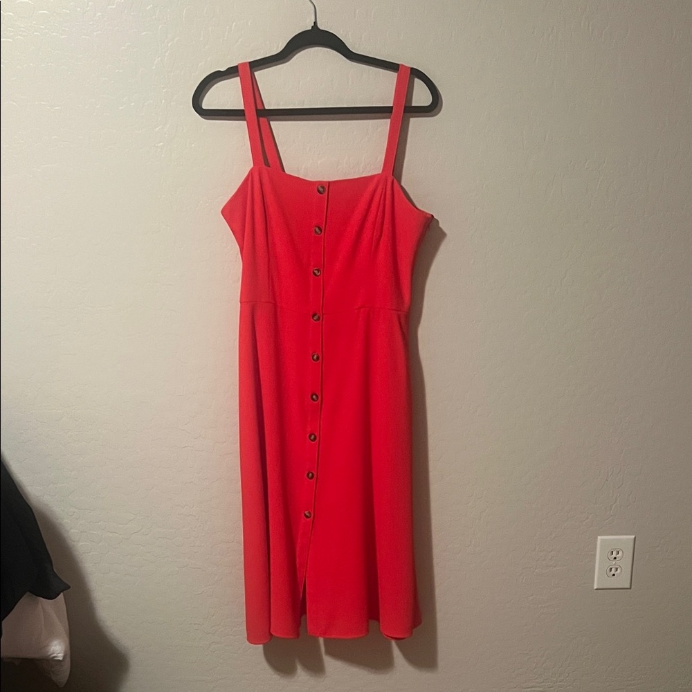 Gianni Bini Red Button-Down Dress